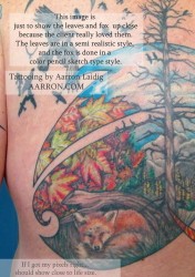 Vine Maple and Fox detail of tattoo