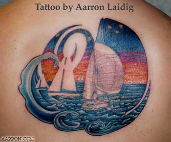 Sailing Tattoo By Aarron Laidig