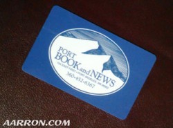 port book and news gift card for a tattoo tip 