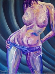 Hypnotic Focus Erotic Art Painting By Aarron  Laidig 