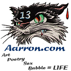 Black cat art poetry tattoos with Aarron