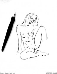 female figure sketch in in