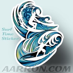 surf time reverse image color bomb sticker