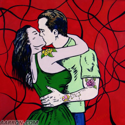 one more kiss babe painting by Aarron Laidig