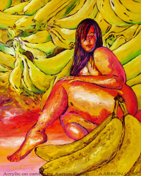 banana boat painting by Aarron Laidig 