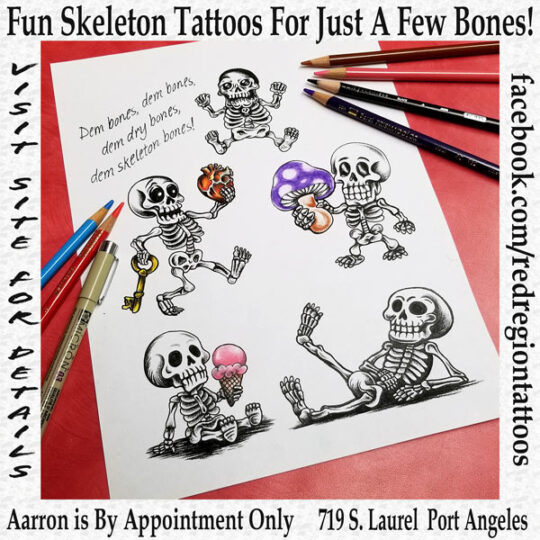 skeleton bone daddy tattoos deal