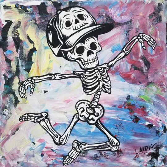 bone daddy dancing painting. 